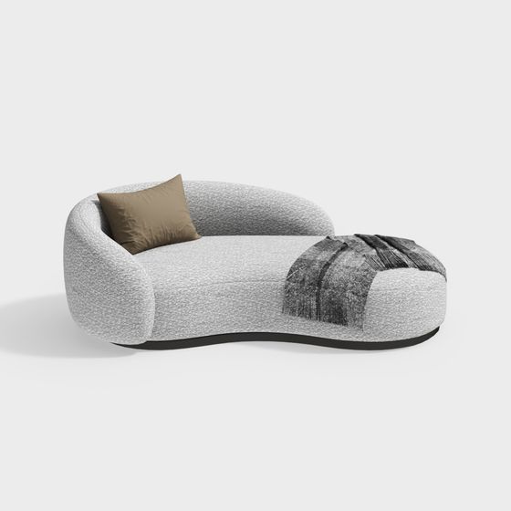 Stylish Low-Polygon Sofa 3D model for Modern Interiors