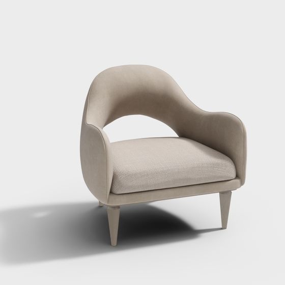 Streamlined Sofa 3D model for Modern Spaces