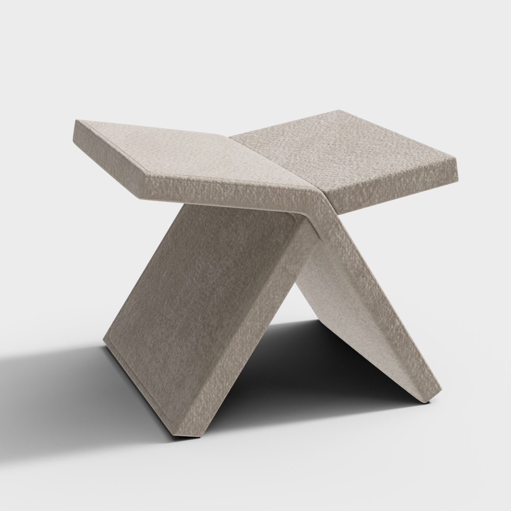 Cross Stool 3D model for Modern Interiors