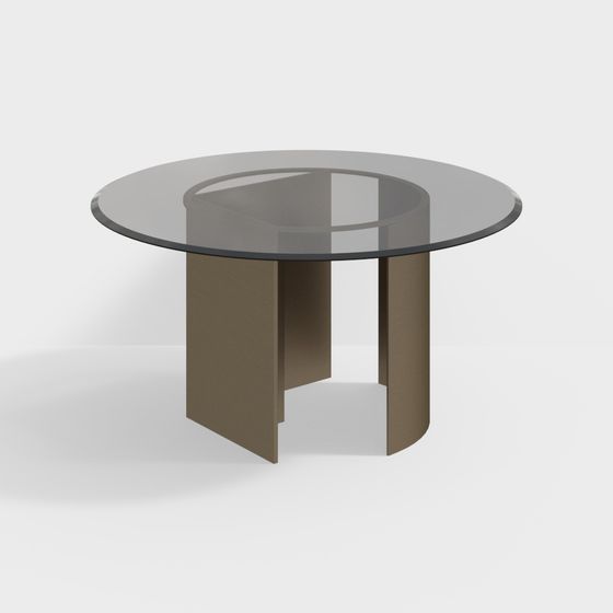 Chic Round Table 3D model for Creative Spaces