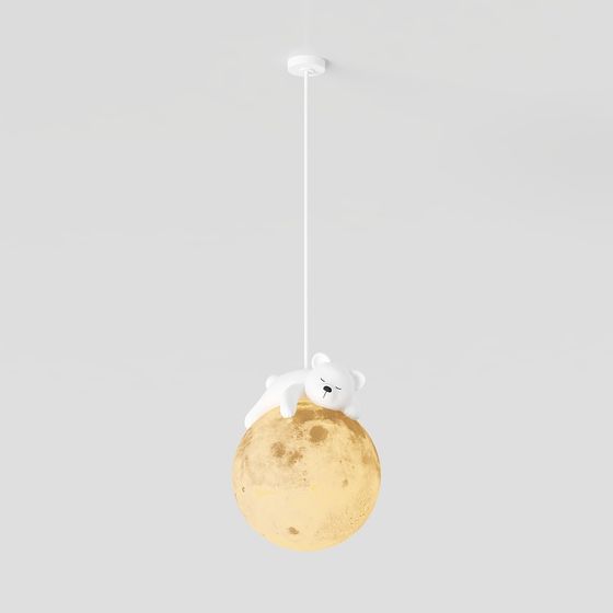 Dreamy Low-Poly Moonlight Bear 3D model