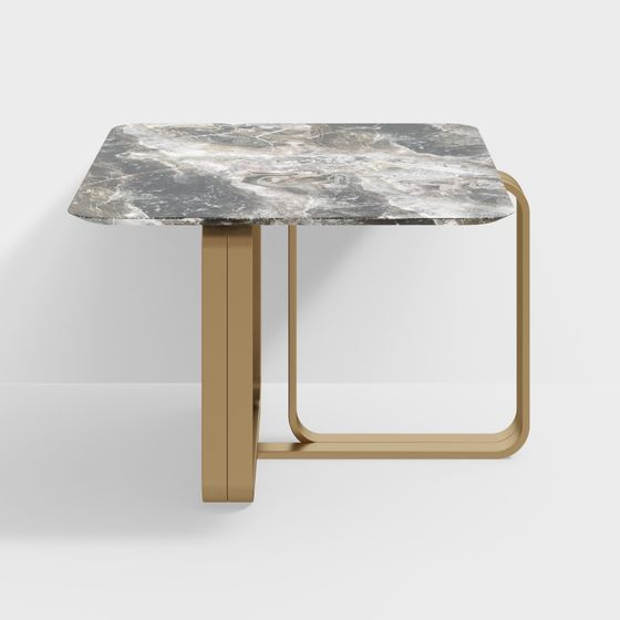 Contemporary Marble Side Table 3D model for Modern Spaces