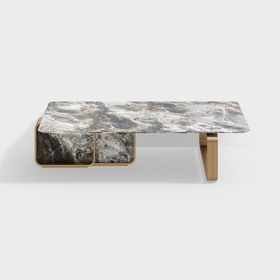 Elegant Marble Coffee Table 3D model