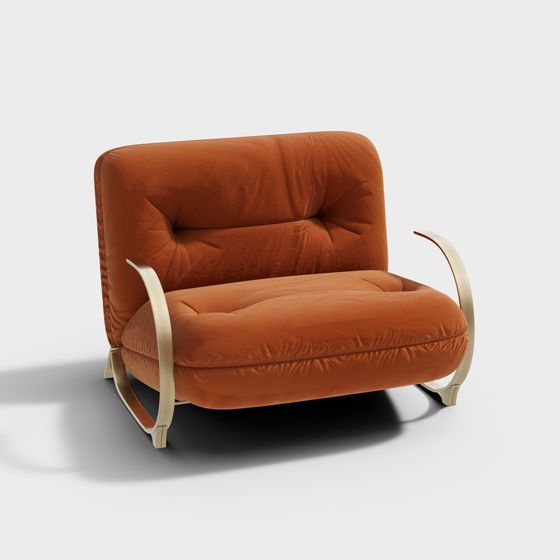 Unique Low Poly Sofa Chair 3D Model