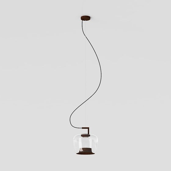 Streamlined Pendant Lamp 3D model