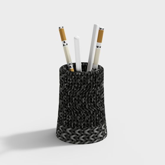 Unique Low-Poly Pen Holder 3D model