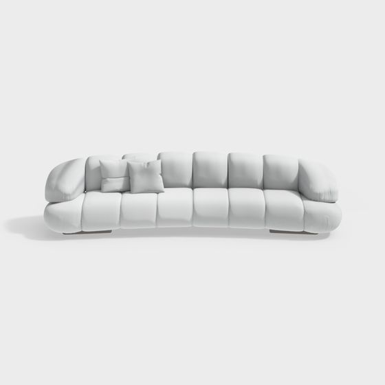 Sophisticated Minimalist Sofa 3D model for Contemporary Spaces