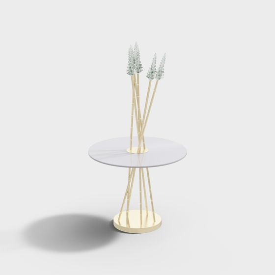 Bamboo Shadow Round Table 3D model