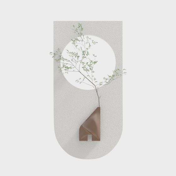 Wall-Mounted Vase 3D Model Design