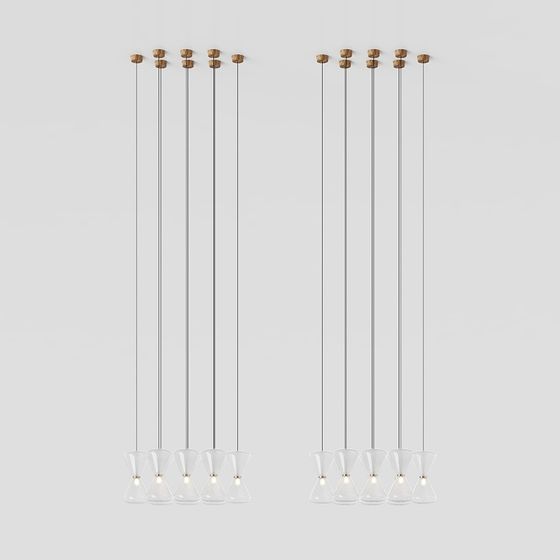 Flowing Light Pendant 3D model