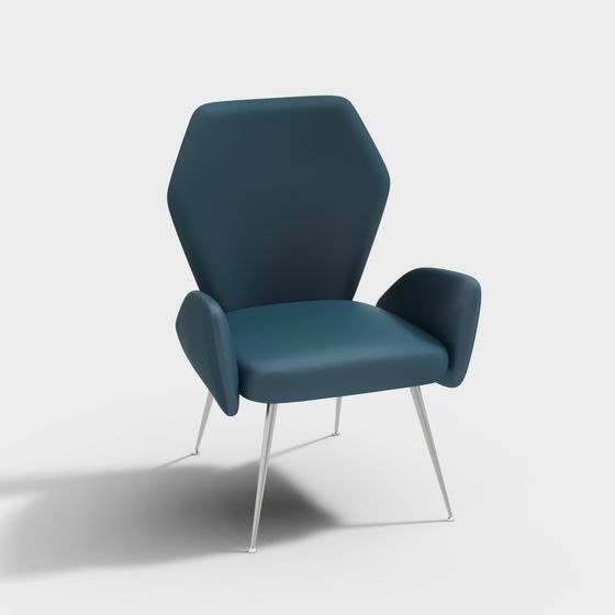 Unique Geometric Low-Polygon Chair 3D model