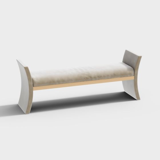 Elegant Bench 3D model for Modern Spaces