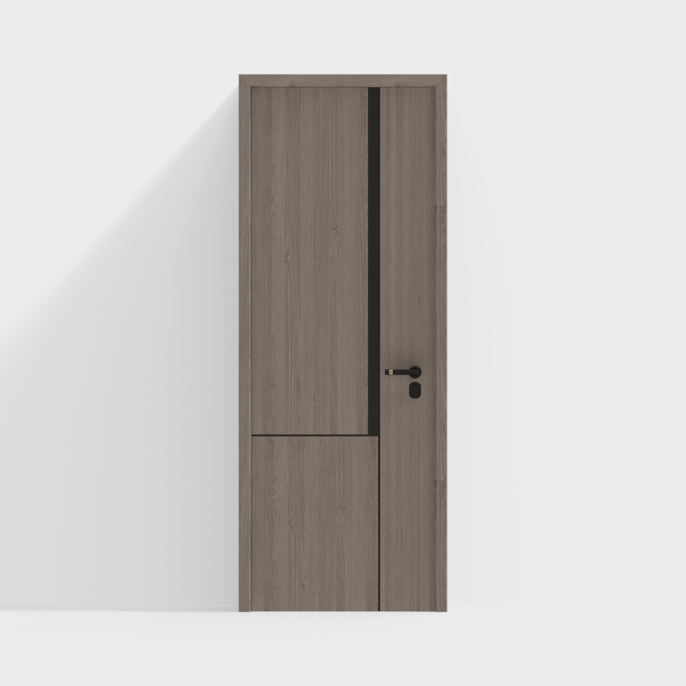 Modern Solid Wood Single Door