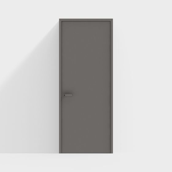 Minimalist Gray 3D Model Door Design