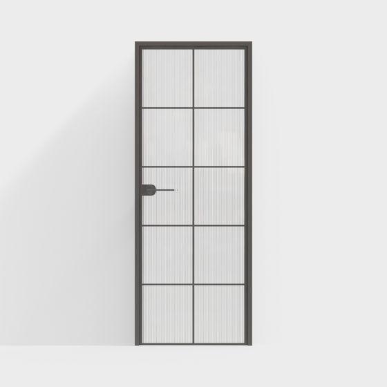 Industrial Glass Door 3D model