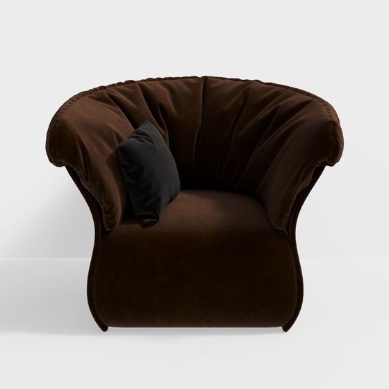 Cozy Velvet Chair 3D model for Modern Interiors