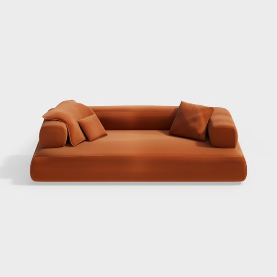 Stylish Low-Poly Sofa 3D Model for Modern Design