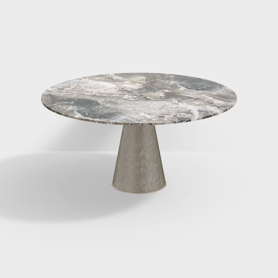 Elegant Marble Round Table 3D model