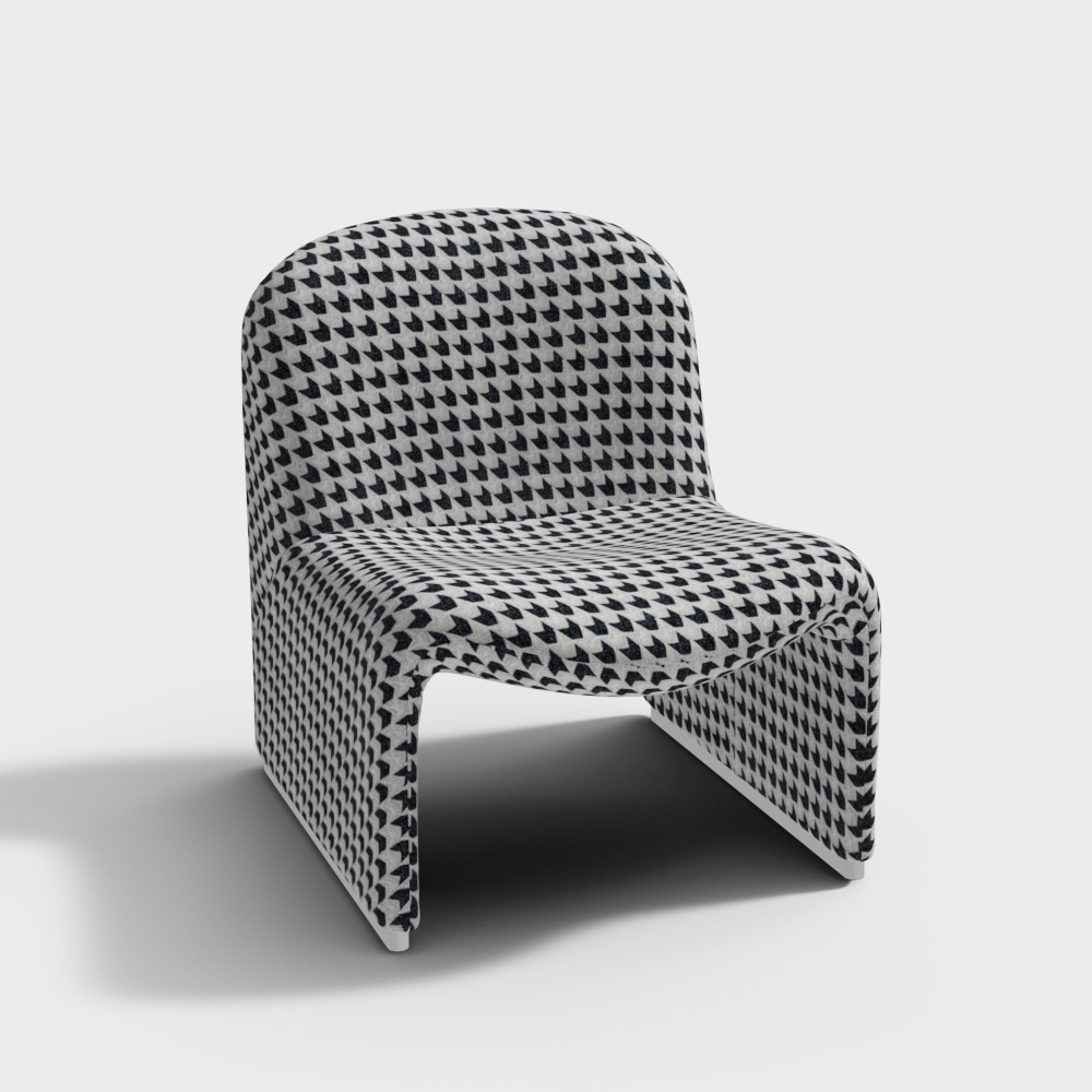DR835 Black and White Arrow Pattern Leisure Chair