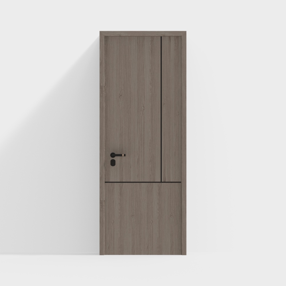 Modern Solid Wood Single Door