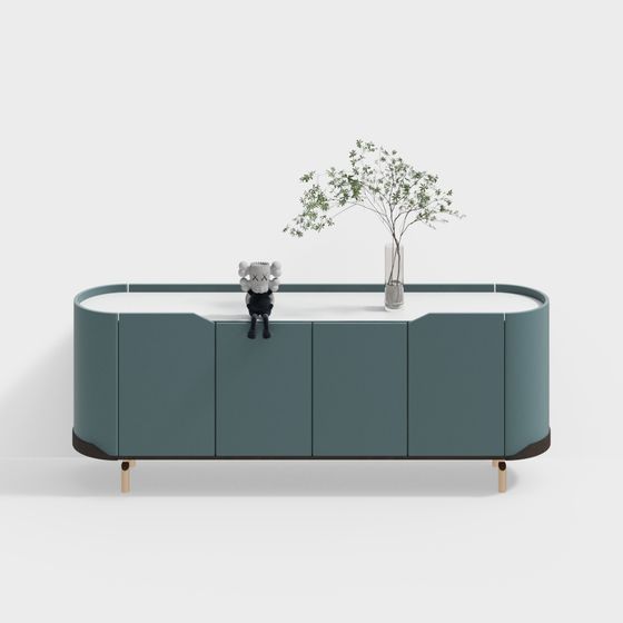 Streamlined Storage Cabinet 3D model