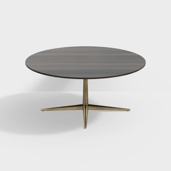 Elegant Round Table 3D model with Low-Polygon Design