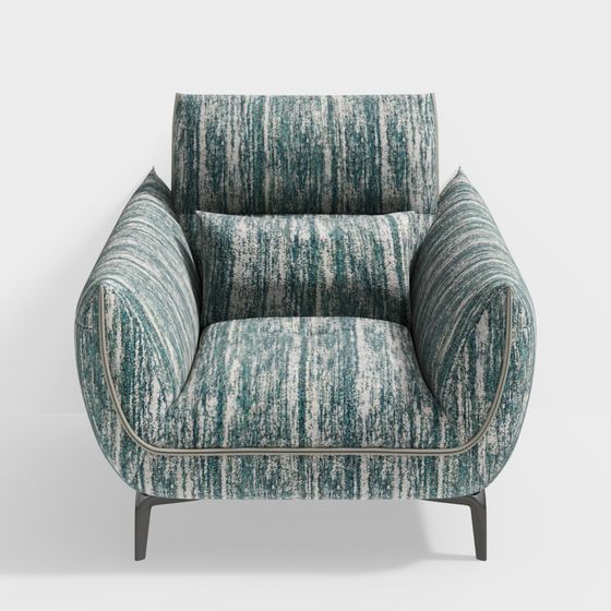 Stylish Low-Poly Sofa 3D model for Modern Interiors