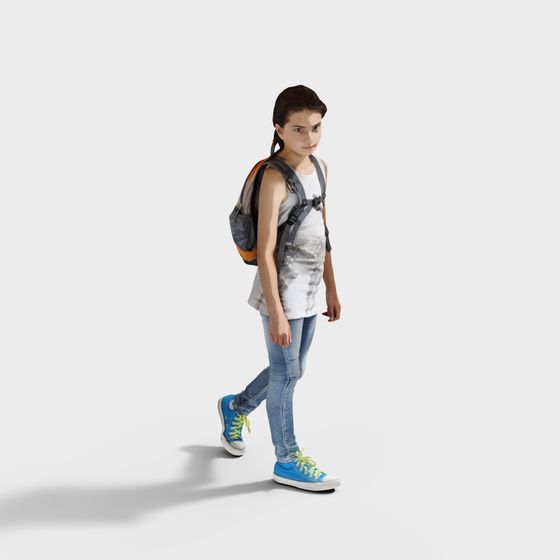 Stylish Low-Poly Character 3D model