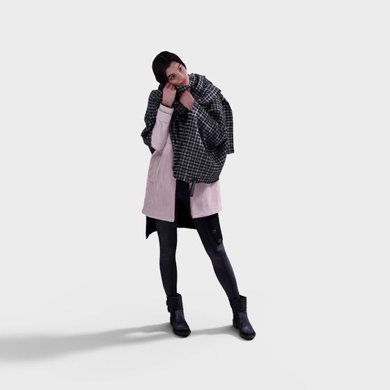 Stylish Winter Fashion 3D Model