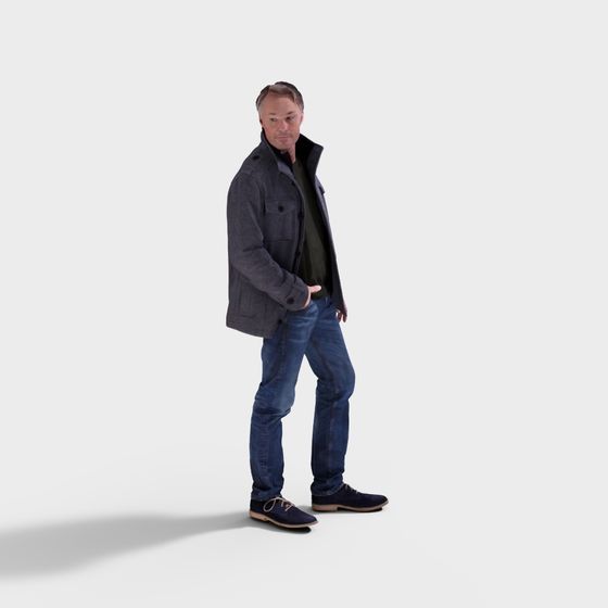 Stylish Low-Poly 3D Character Model