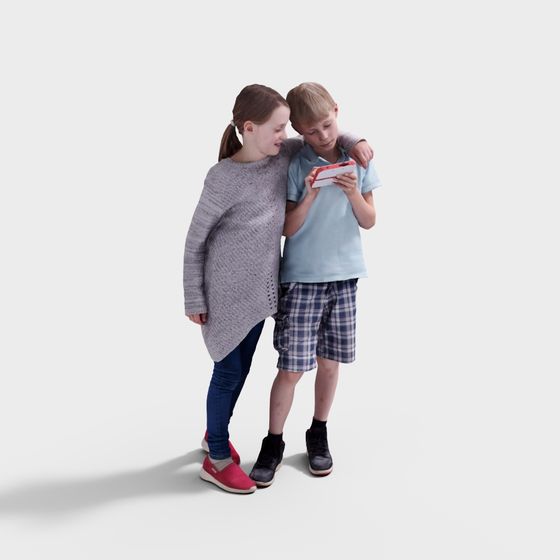 Playful Companions 3D Model