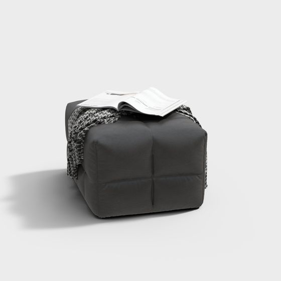 Comfortable Corner Stool 3D model