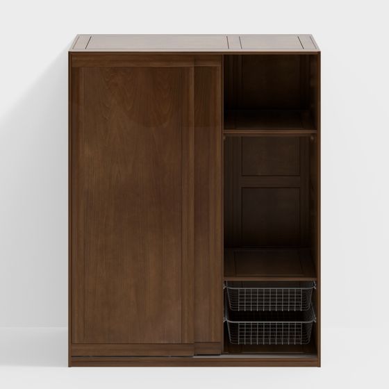 Elegant Minimalist Storage Cabinet 3D model