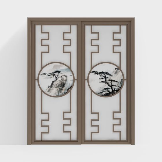 Sophisticated Oriental Style 3D model for Interiors