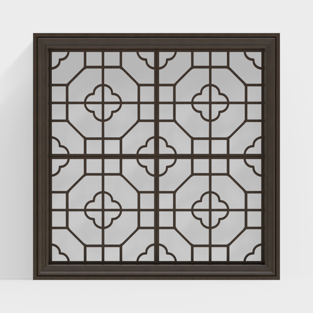 Finestra decorativa quadrata cinese