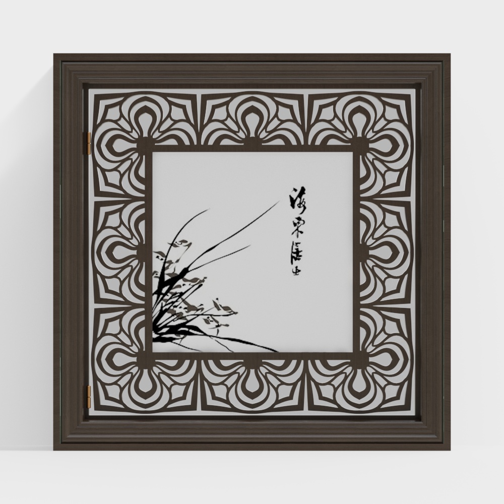 Chinese Square Decorative Window