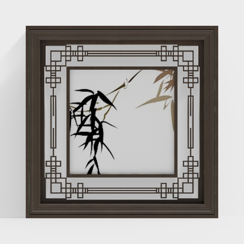 Fenêtre Décorative Carrée Chinoise