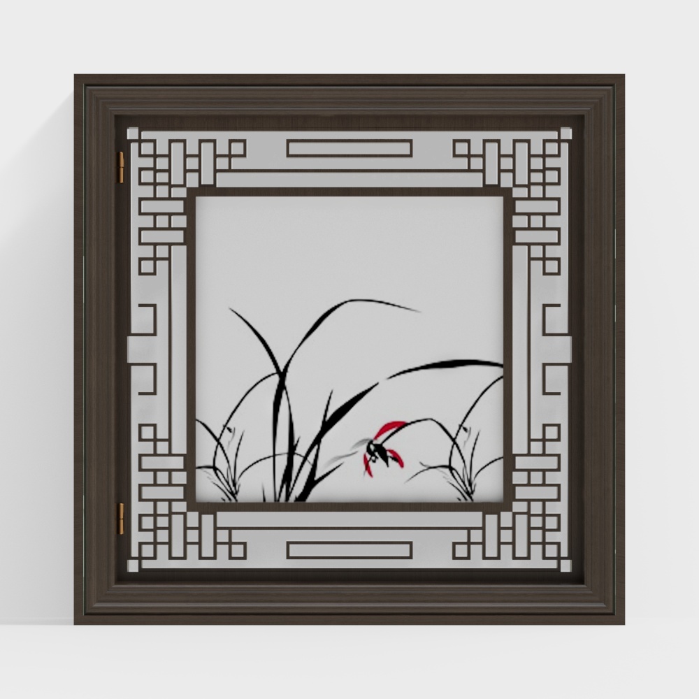 Chinese Square Decorative Window