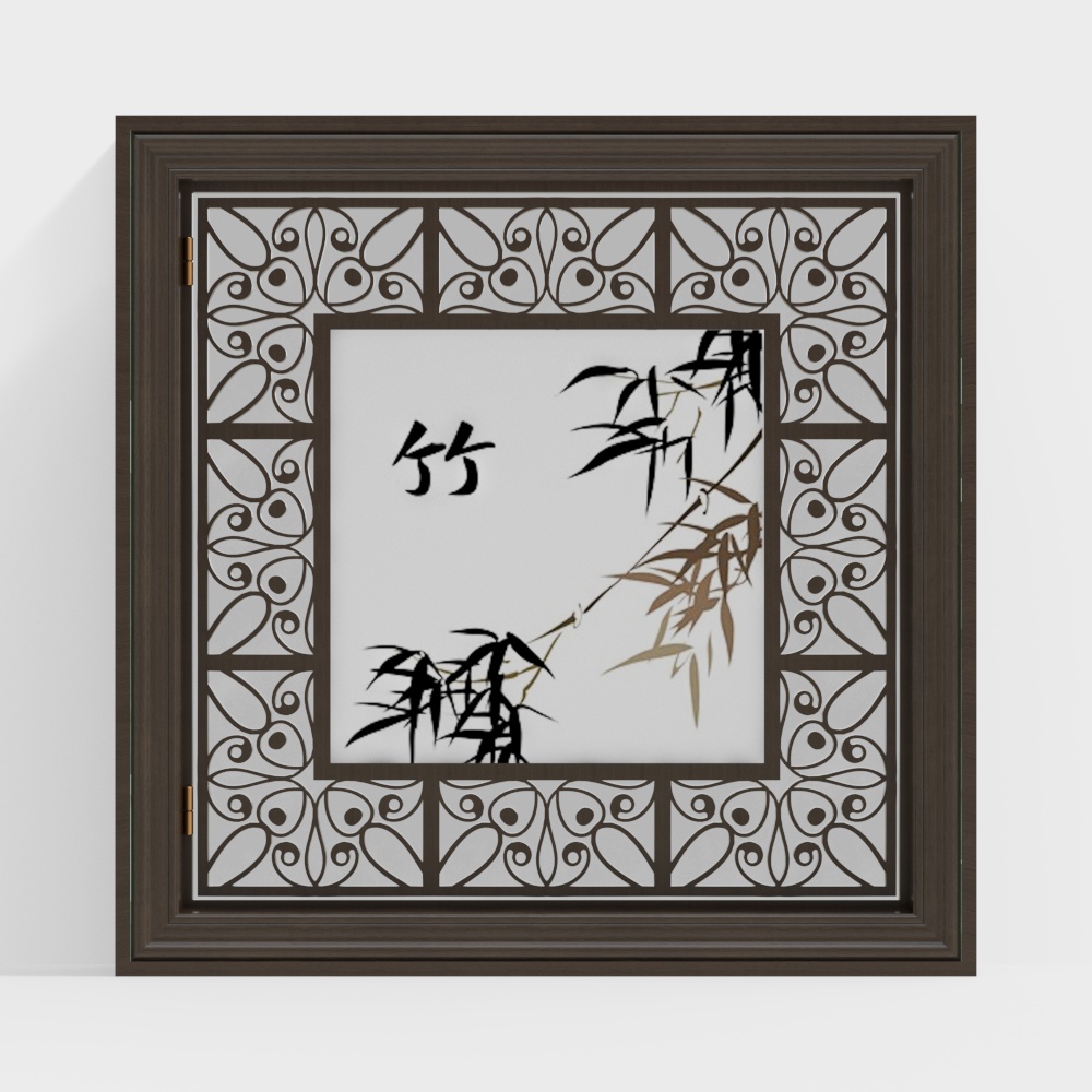 Chinese square decorative window