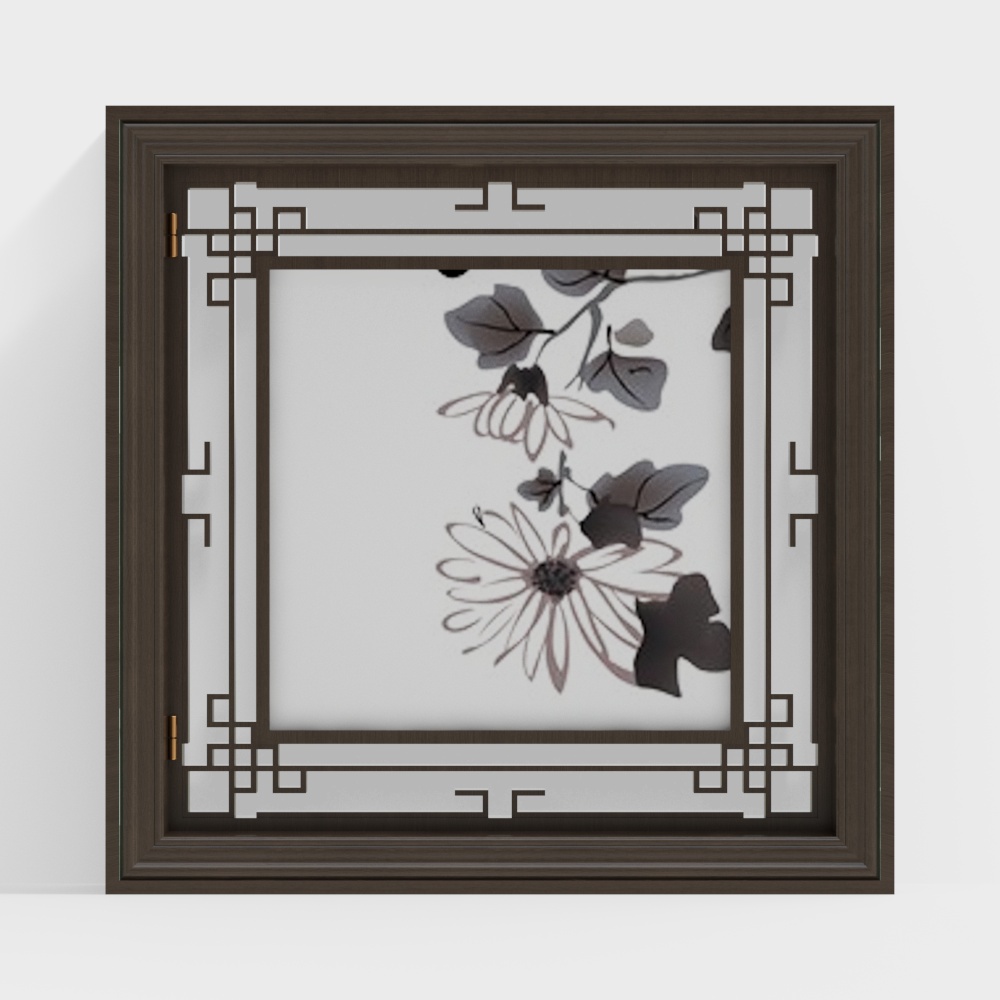 Chinese Square Decorative Window