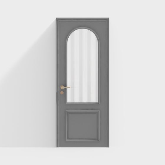 Stylish Arched Door 3D model for Versatile Use