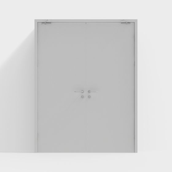 Minimalist Double Door 3D model