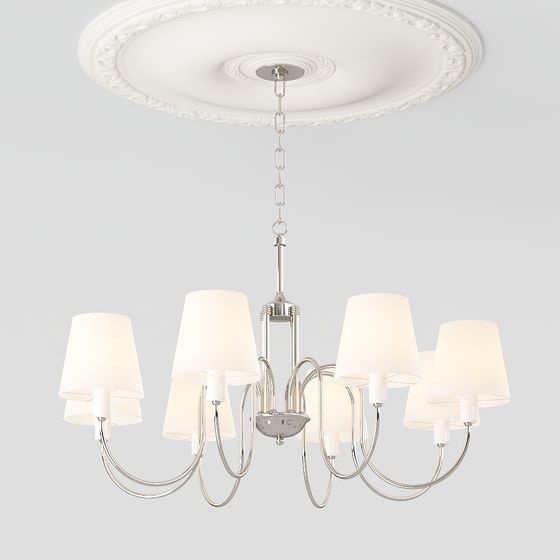 Elegant Chandelier 3D model for Modern Interiors
