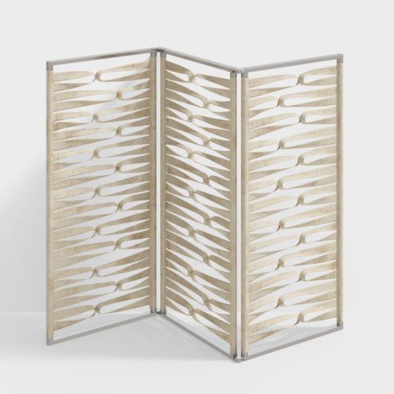 Stylish Low-Poly Screen 3D model for Modern Spaces