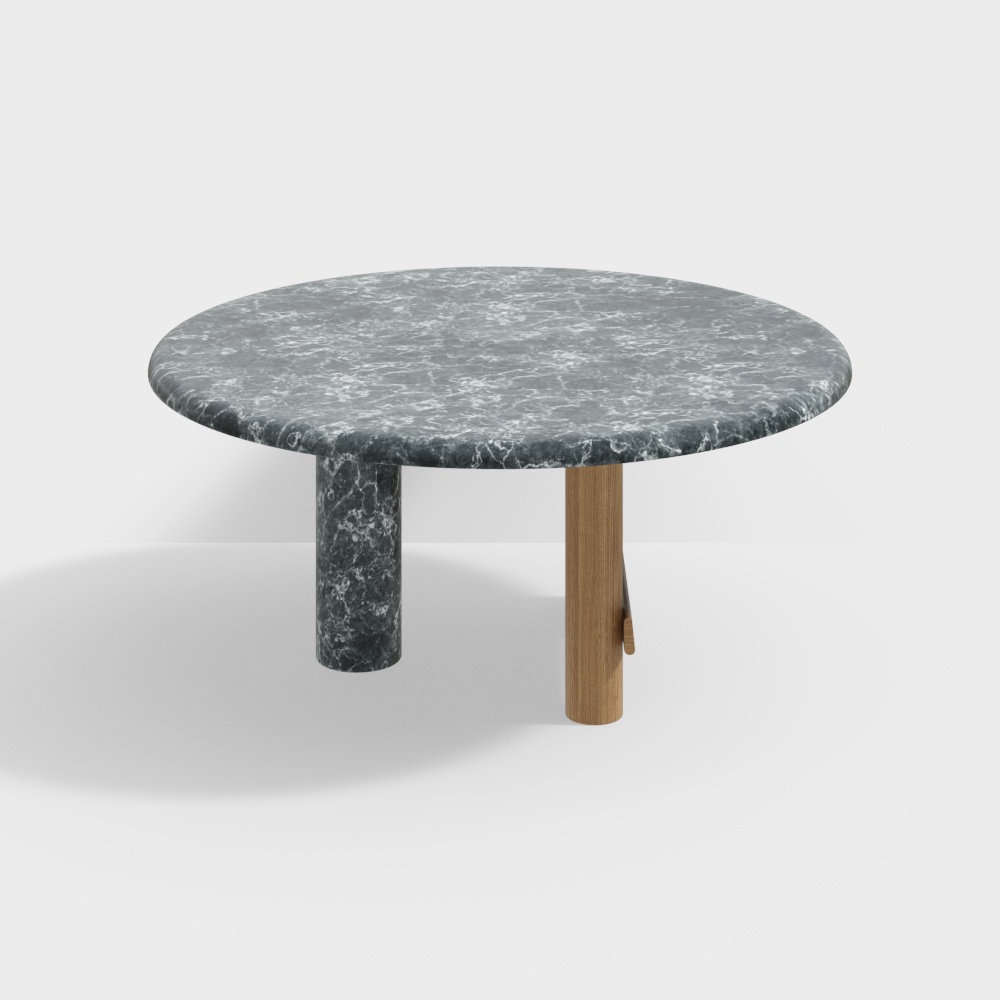 Low-Polygon Round Table 3D model Design