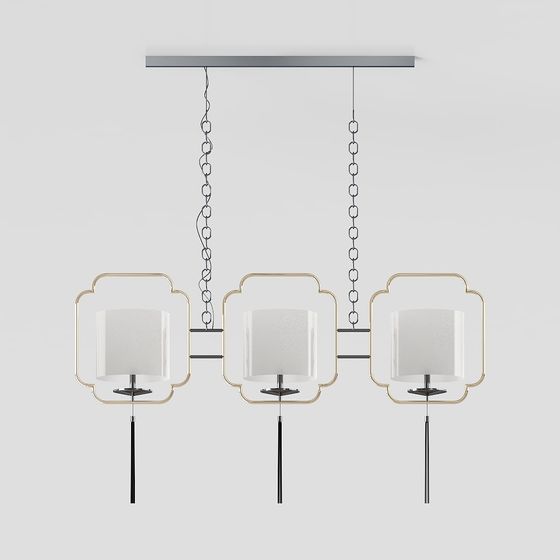 Stunning Low-Poly Chandelier 3D model