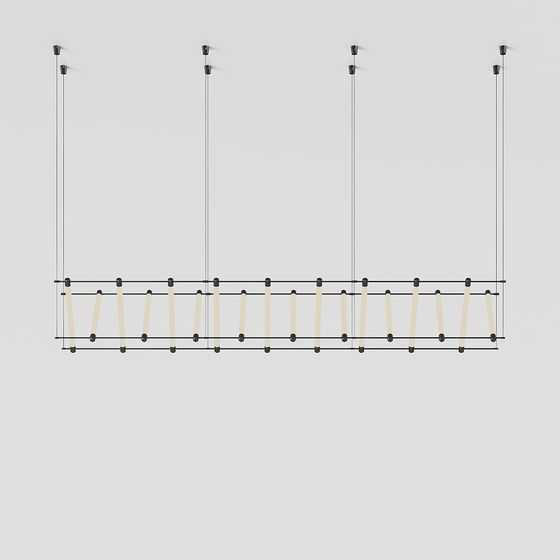 Stylish Hanging Light Fixture 3D model