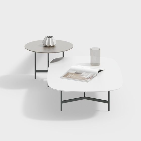 Sleek Low-Poly Coffee Table 3D model