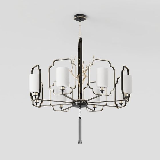 Stylish Chandelier 3D model for Modern Spaces