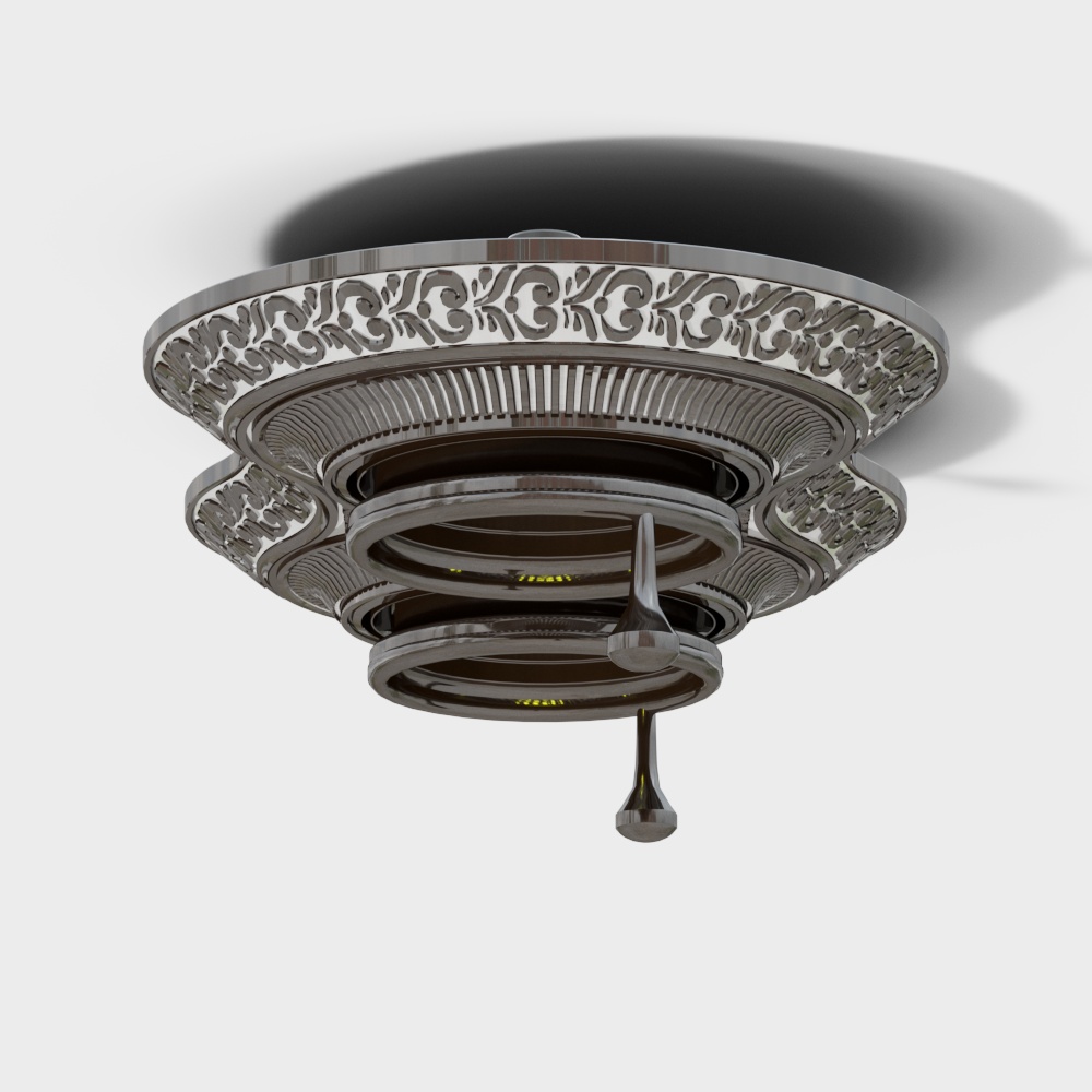 European Style Carved Ceiling Lamp